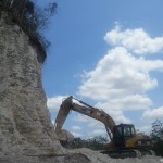 Nohmul Maya Site in Belize destroyed by construction company and used for road fill.