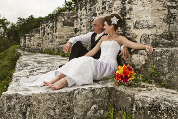 Mayan Ruin Wedding in Belize - Maya Ruin Wedding at Xunantunich Archaeological Site.