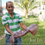 Huge Squid caught by Freddie Gonzalez Sr. near a Sea Wall in San Pedro Town