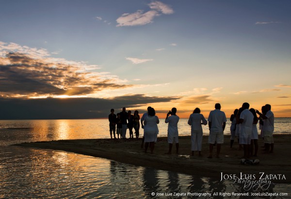 Sandbar Belize beach destination wedding