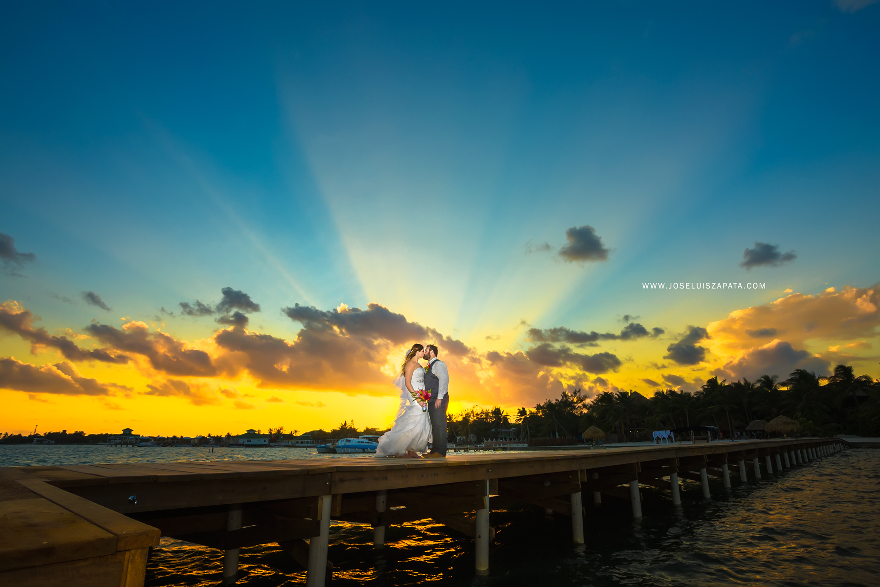 Sunset Wedding - Belize Photographer - Photographer in Belize - Belize Elopement Packages