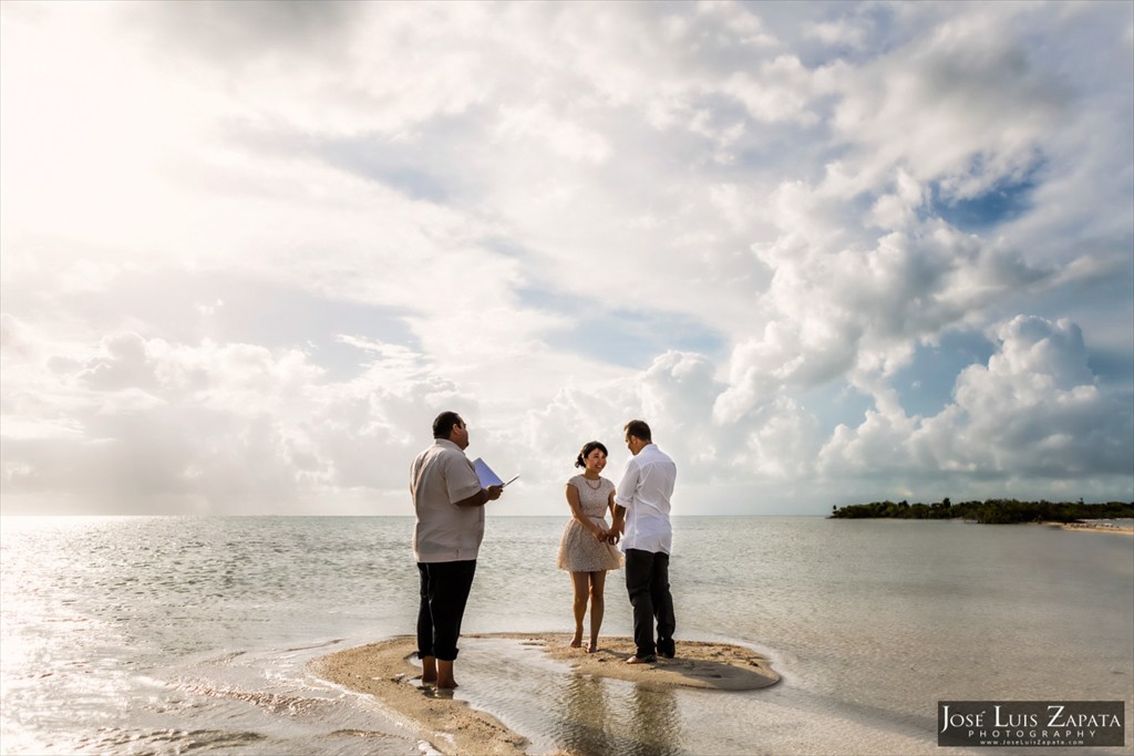 Sandbar Intimate Wedding - San Pedro Belize Photographer