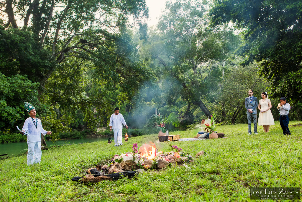 Mayan Wedding - Mayan Ruin Wedding - Fire Maya Ceremony in Cayo Belize by the Mopan River