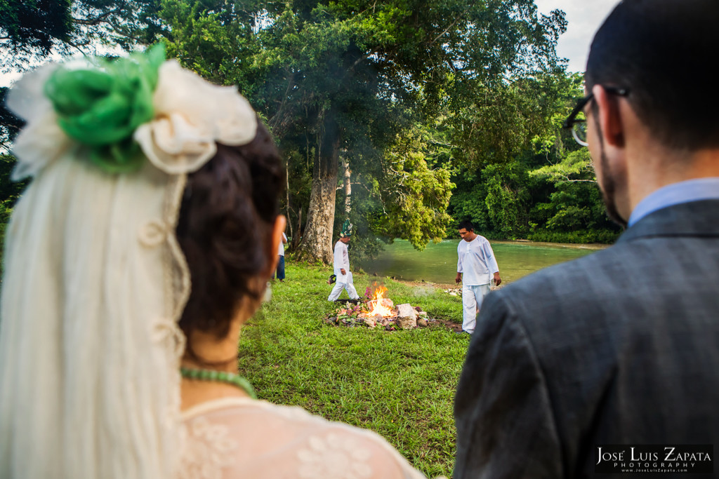 Mayan Wedding - Mayan Ruin Wedding - Fire Maya Ceremony in Cayo Belize by the Mopan River