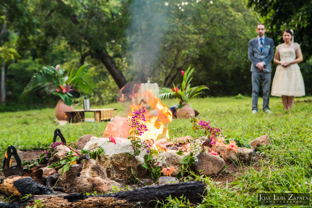 Mayan Wedding - Mayan Ruin Wedding - Fire Maya Ceremony in Cayo Belize by the Mopan River