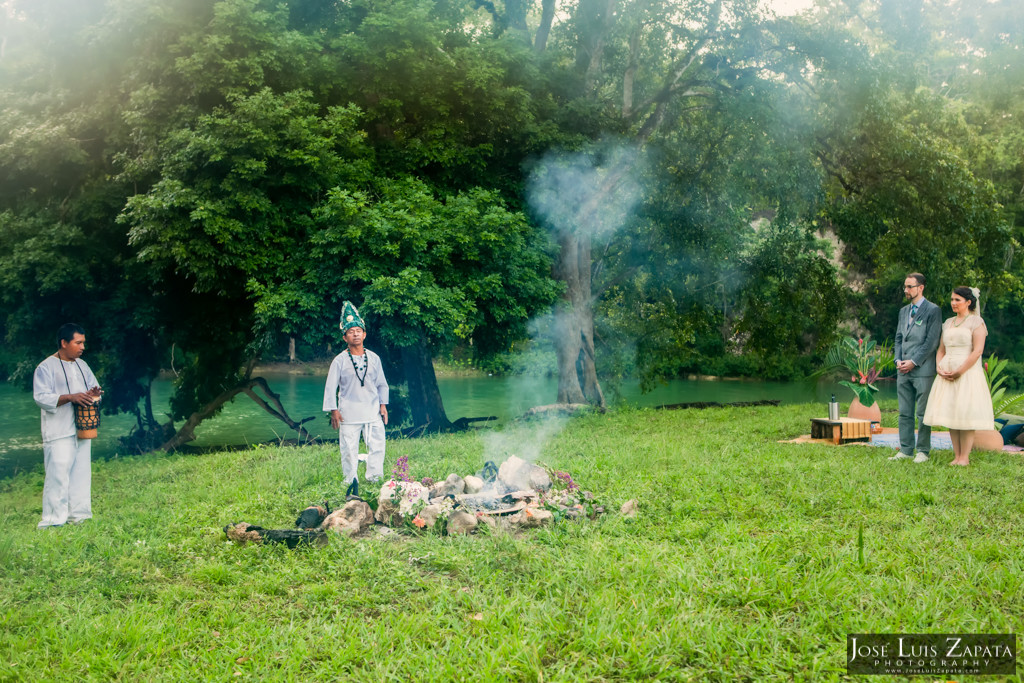 Mayan Wedding - Mayan Ruin Wedding - Fire Maya Ceremony in Cayo Belize by the Mopan River