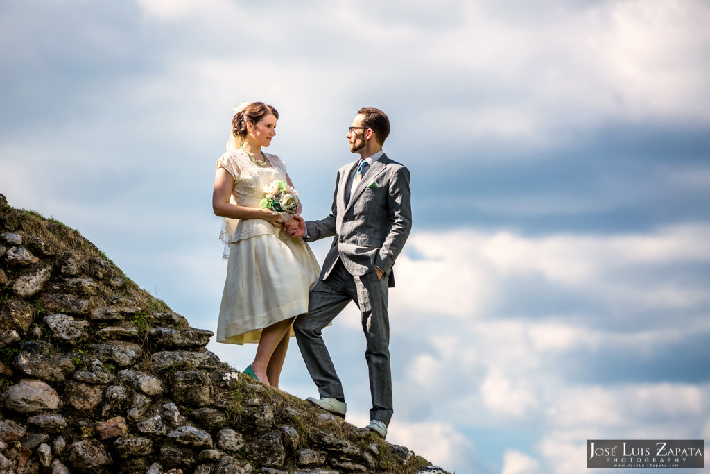 Mayan Ruin Wedding Xunantunich Maya Site Cayo Belize