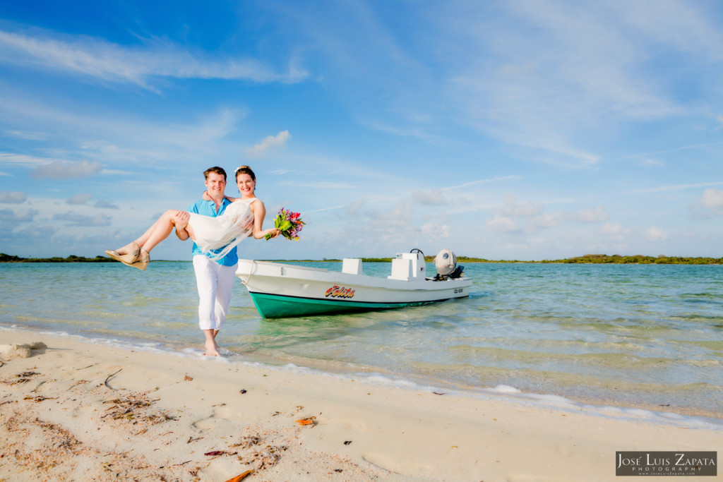 San Pedro Sandbar Wedding, Ambergris Caye, Belize Wedding 