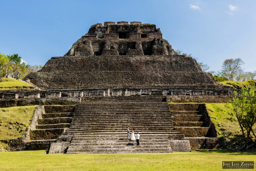 Mayan Wedding and Next Day Beach Photos in Belize - Xunantunich, San Pedro Ambergris Caye