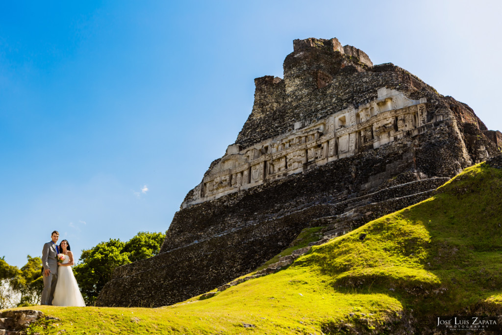 Mayan Wedding and Next Day Beach Photos in Belize - Xunantunich, San Pedro Ambergris Caye