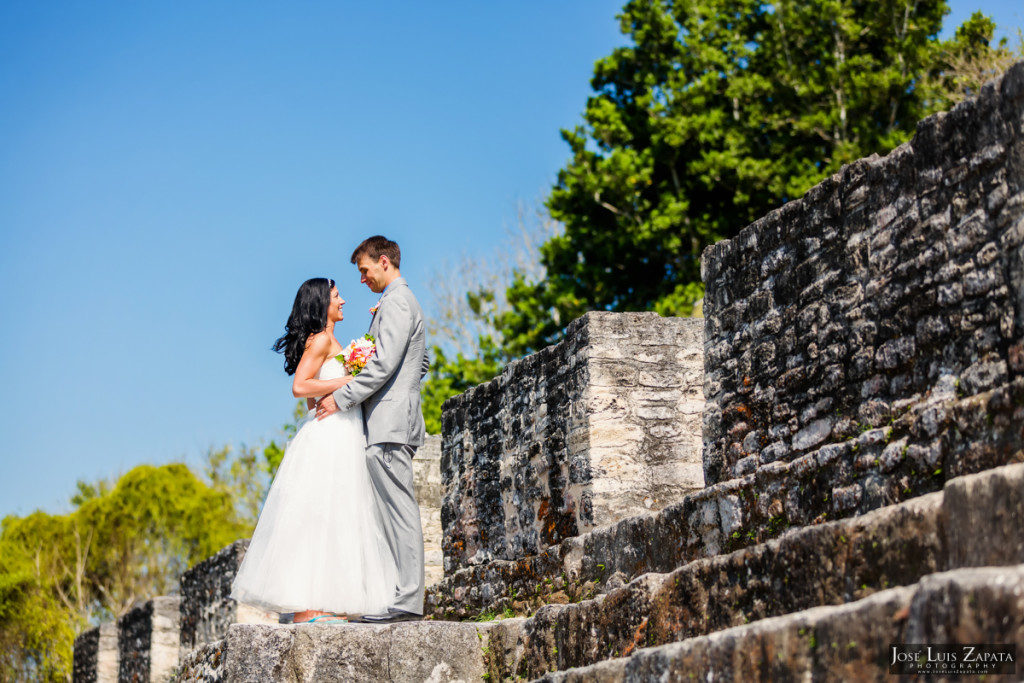 Mayan Wedding and Next Day Beach Photos in Belize - Xunantunich, San Pedro Ambergris Caye