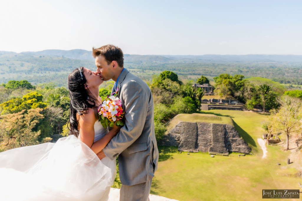 Mayan Wedding and Next Day Beach Photos in Belize - Xunantunich, San Pedro Ambergris Caye