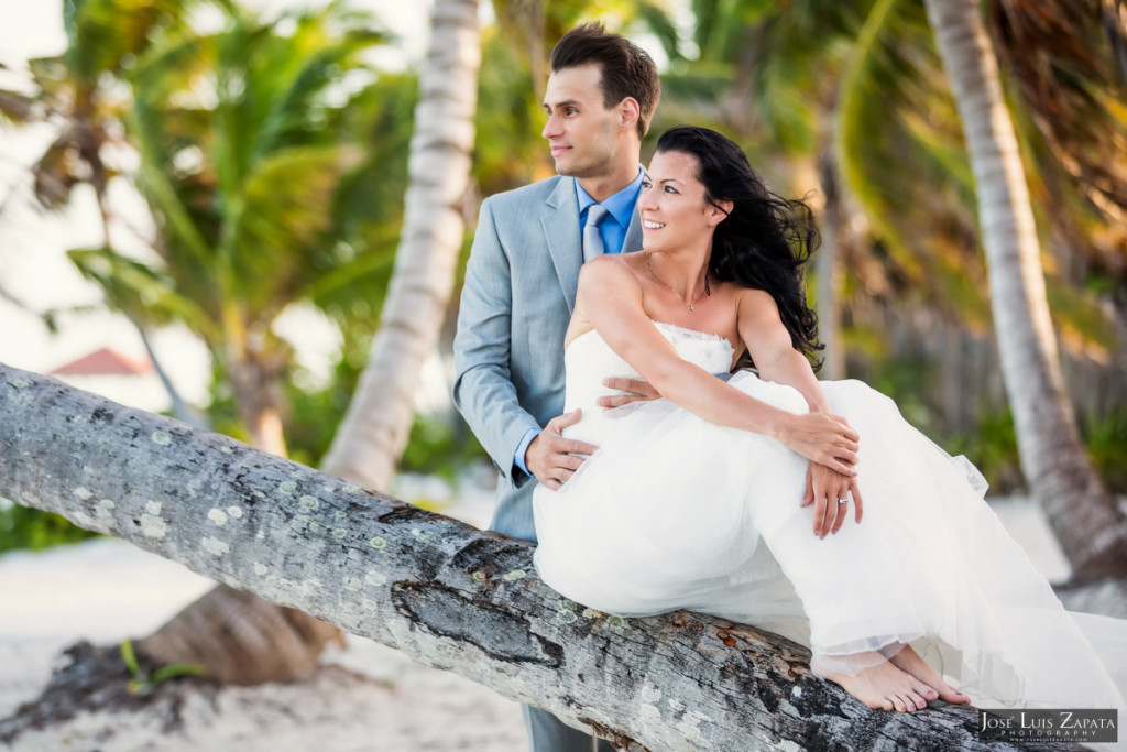 Mayan Wedding and Next Day Beach Photos in Belize - Xunantunich, San Pedro Ambergris Caye