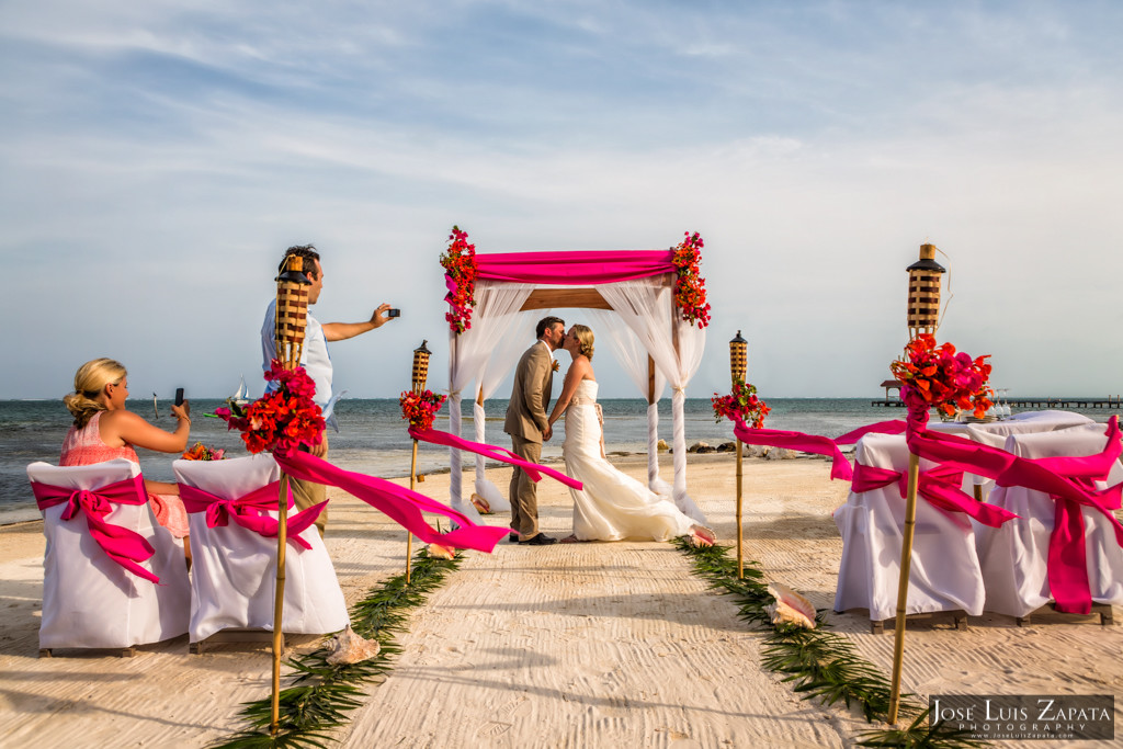 Kyle & Stephanie Coco Beach Resort Belize Beach Wedding 