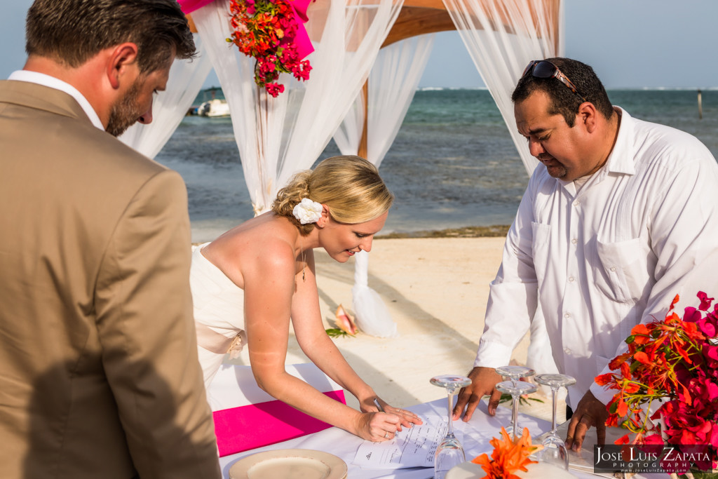 Kyle & Stephanie Coco Beach Resort Belize Beach Wedding 