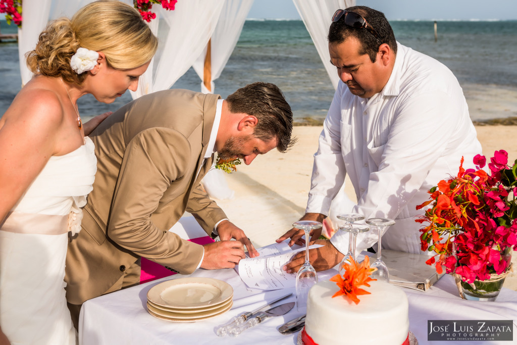 Kyle & Stephanie Coco Beach Resort Belize Beach Wedding 