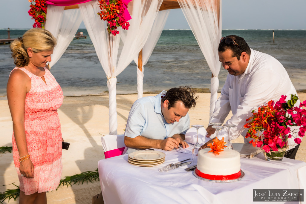 Kyle & Stephanie Coco Beach Resort Belize Beach Wedding 