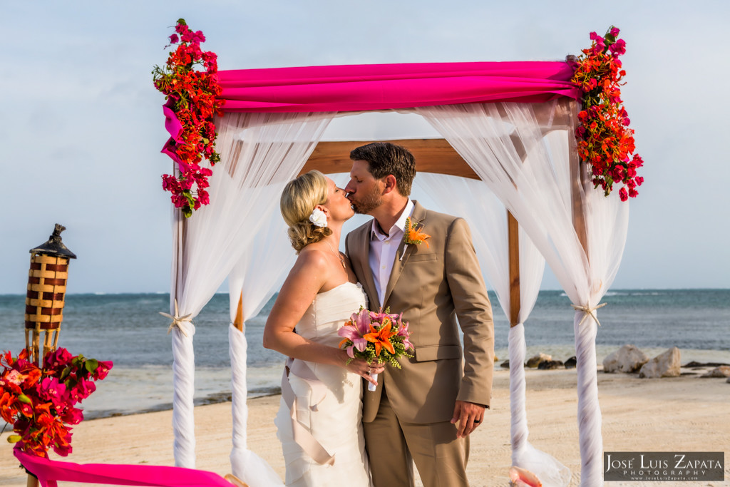 Kyle & Stephanie Coco Beach Resort Belize Beach Wedding 