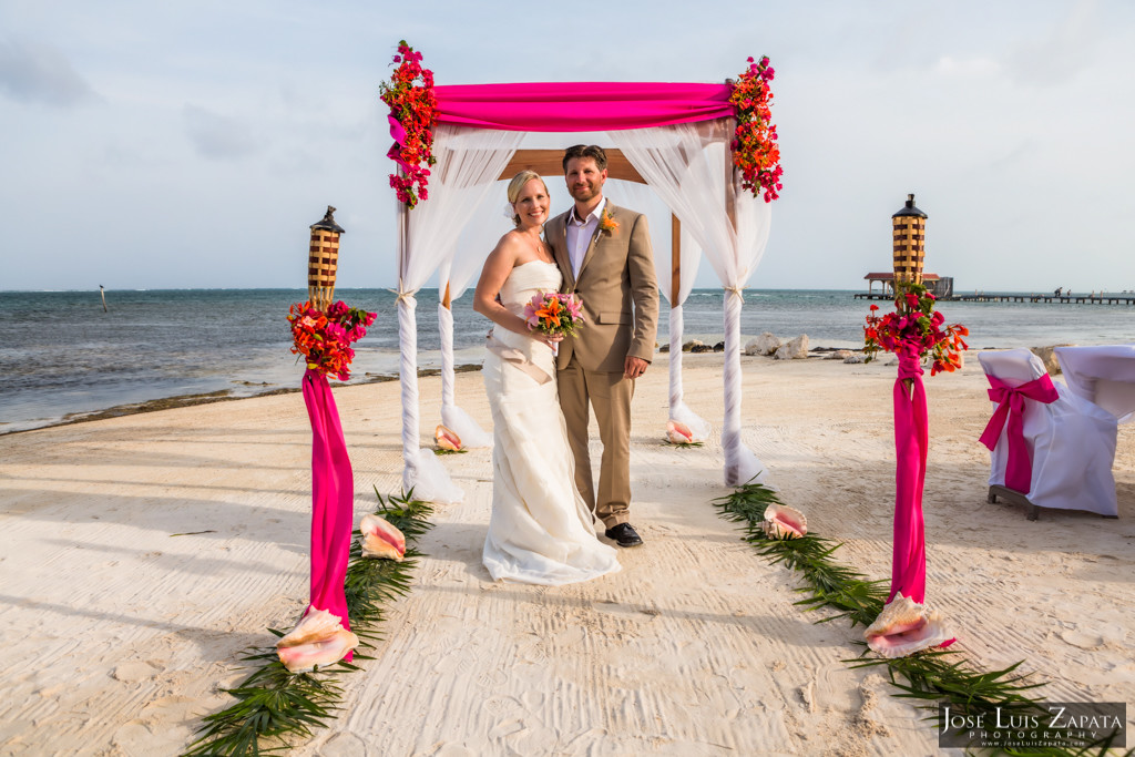 Kyle & Stephanie Coco Beach Resort Belize Beach Wedding 