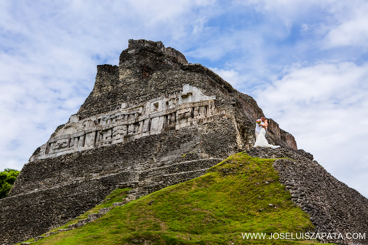 Belize Mayan Ruin Wedding Photos and Beach Wedding