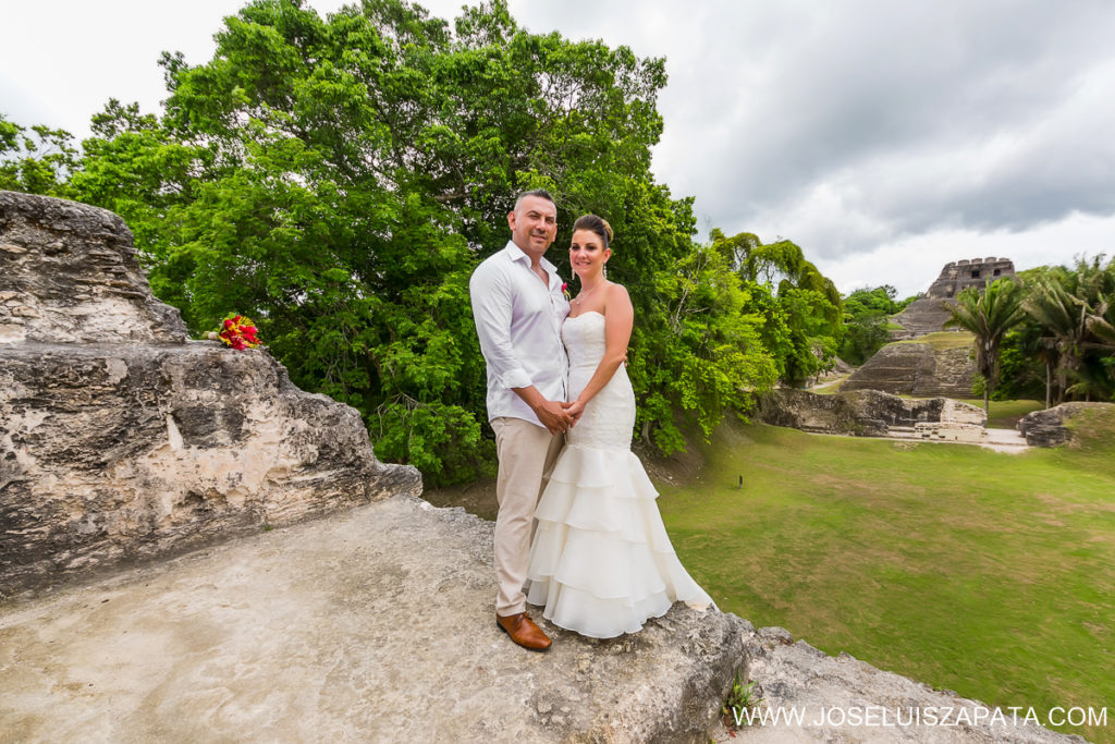Belize Mayan Ruin Wedding Photos and Beach Wedding