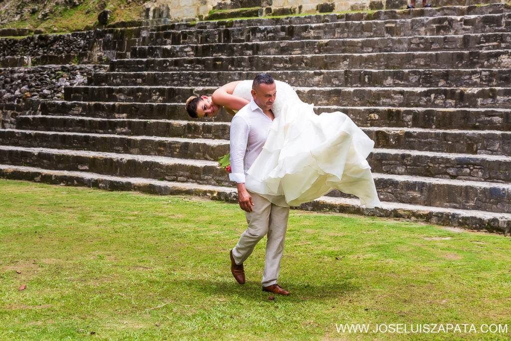 Belize Mayan Ruin Wedding Photos and Beach Wedding