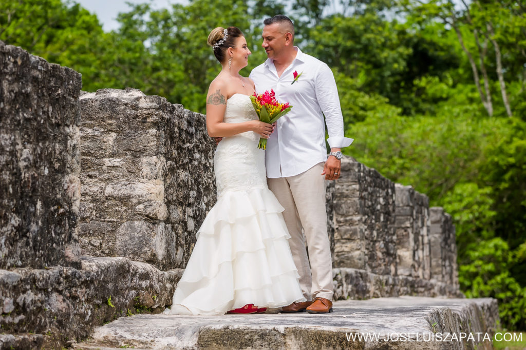 Belize Mayan Ruin Wedding Photos and Beach Wedding