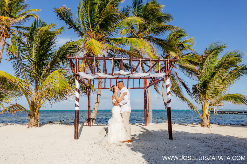 Belize Mayan Ruin Wedding Photos and Beach Wedding