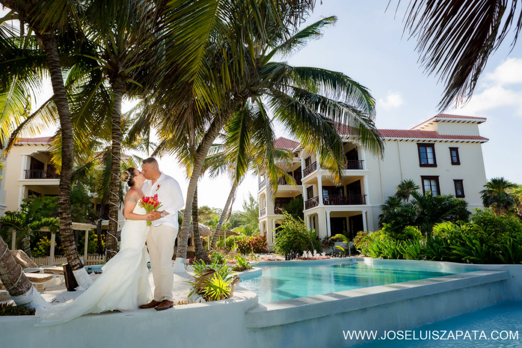 Belize Mayan Ruin Wedding Photos and Beach Wedding